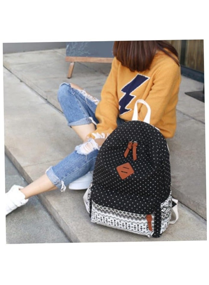 مجموعة  من 3 قطع حقيبة ظهر مدرسية، حقيبة مدرسية كاجوال محمولة للأولاد والبنات، حقيبة ظهر للطلاب، حقيبة ظهر للكمبيوتر المحمول مع حقيبة كروس وحقيبة تخزين، مناسبة للسفر في المدرسة والكلية والمكتب - Image 4